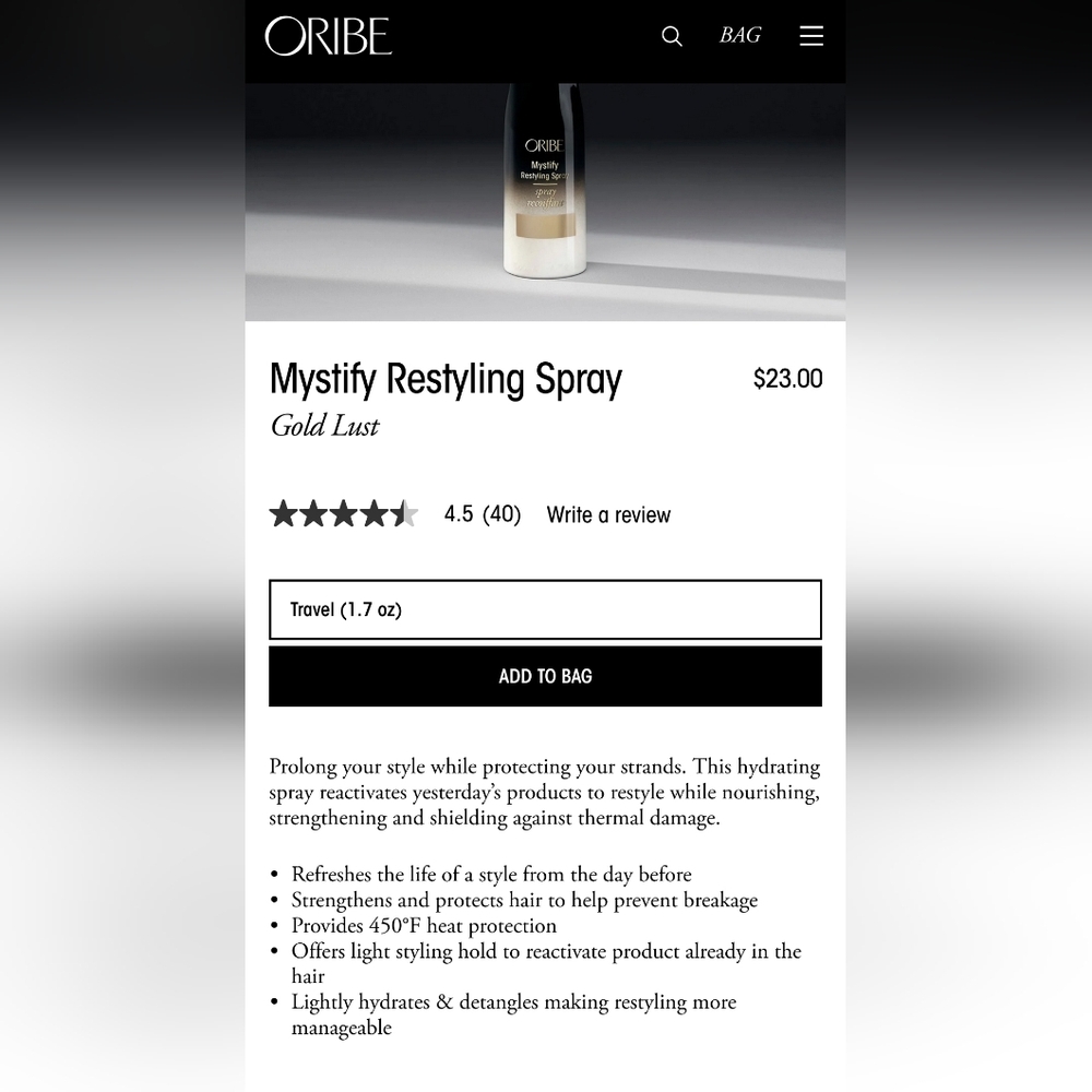 ORIBE Mystify Restyling Spray - Picture 3 of 3